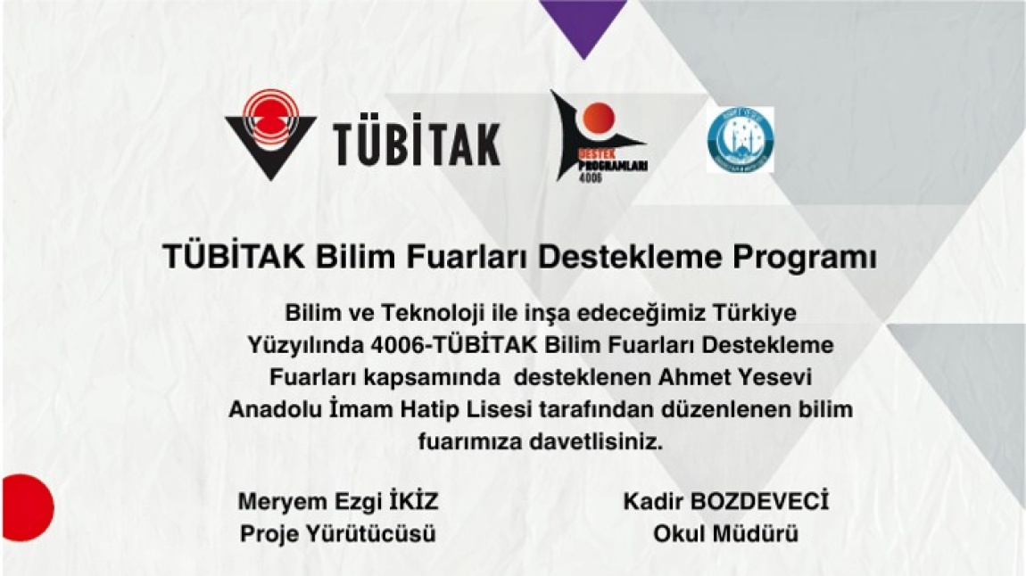 4006-TÜBİTAK BİLİM FUARIMIZ OKULUMUZ GİRİŞ KATINDA 22-23 MAYIS TARİHLERİNDE YAPILACAKTIR.